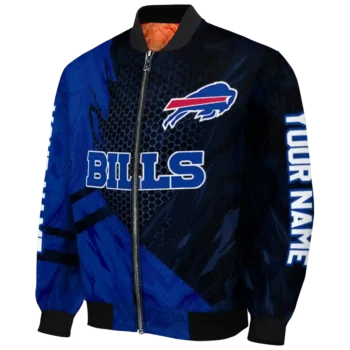 personalized buffalo bills hexagon mesh blue black bomber jacket best selling