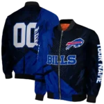 personalized buffalo bills hexagon mesh blue black bomber jacket best selling