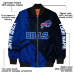 personalized buffalo bills hexagon mesh blue black bomber jacket best selling
