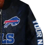 personalized buffalo bills hexagon mesh blue black bomber jacket best selling