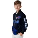 personalized buffalo bills hexagon mesh blue black bomber jacket best selling