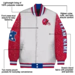 personalized buffalo bills speckled arms blue gray varsity jacket best selling.webp
