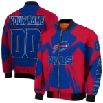 personalized buffalo bills spider mark blue red crocs bomber jacket best selling