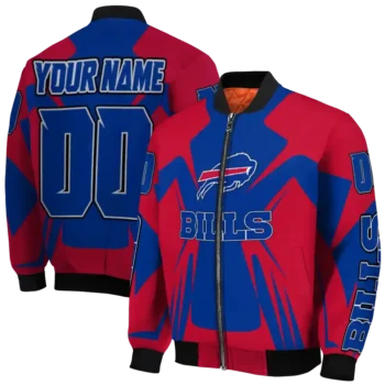 personalized buffalo bills spider mark blue red crocs bomber jacket fashion forward