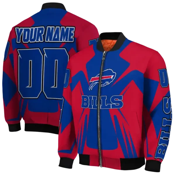 personalized buffalo bills spider mark blue red crocs bomber jacket fashion forward