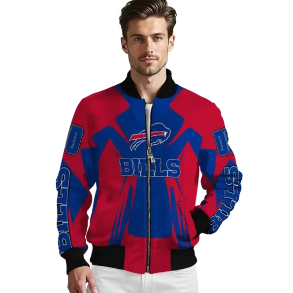 personalized buffalo bills spider mark blue red crocs bomber jacket high quality