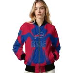 personalized buffalo bills spider mark blue red crocs bomber jacket best selling