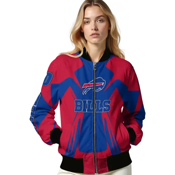 personalized buffalo bills spider mark blue red crocs bomber jacket latest model