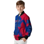 personalized buffalo bills spider mark blue red crocs bomber jacket best selling