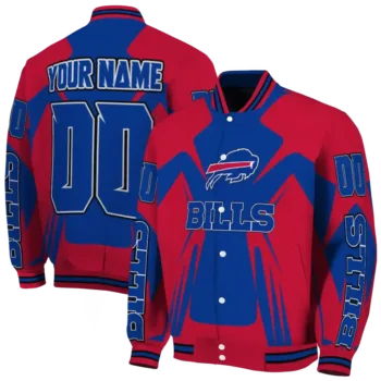 personalized buffalo bills spider mark blue red crocs varsity jacket fashion forward.webp