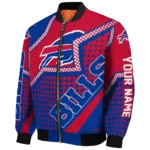 personalized buffalo bills star burst blue bomber jacket best selling