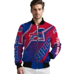 personalized buffalo bills star burst blue bomber jacket best selling