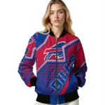 personalized buffalo bills star burst blue bomber jacket best selling