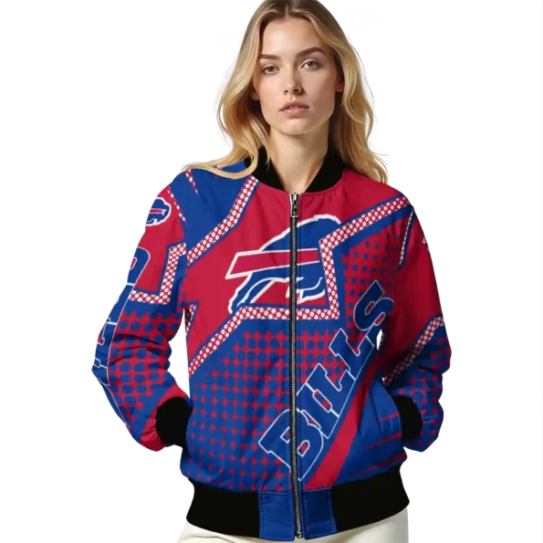 personalized buffalo bills star burst blue bomber jacket latest model