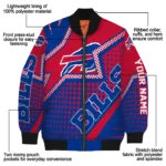 personalized buffalo bills star burst blue bomber jacket best selling