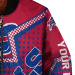 personalized buffalo bills star burst blue bomber jacket best selling
