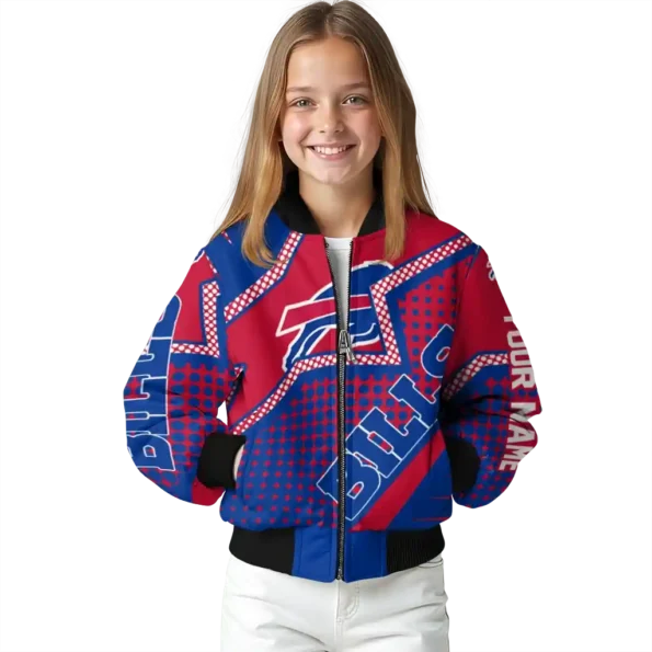 personalized buffalo bills star burst blue bomber jacket top rated