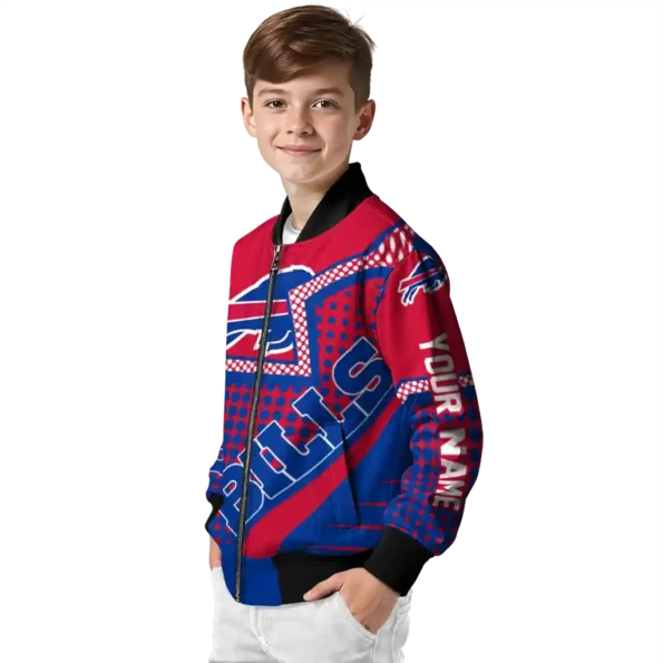 personalized buffalo bills star burst blue bomber jacket trendy