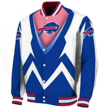 personalized buffalo bills v stripes blue white varsity jacket best selling.webp