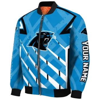 personalized carolina panthers chevron angles blue bomber jacket best selling