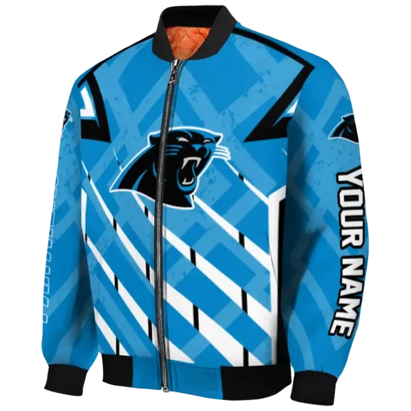 personalized carolina panthers chevron angles blue bomber jacket best selling