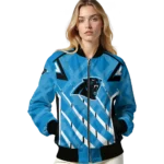 personalized carolina panthers chevron angles blue bomber jacket best selling