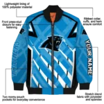 personalized carolina panthers chevron angles blue bomber jacket best selling