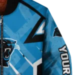 personalized carolina panthers chevron angles blue bomber jacket best selling