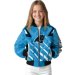 personalized carolina panthers chevron angles blue bomber jacket best selling