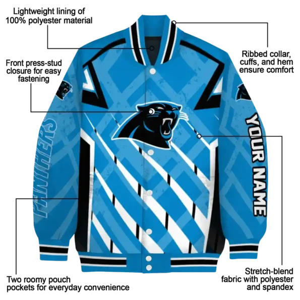 personalized carolina panthers chevron angles blue varsity jacket new arrival.webp