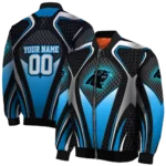 personalized carolina panthers mesh chest black crocs black bomber jacket best selling