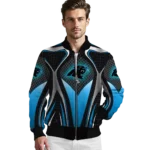 personalized carolina panthers mesh chest black crocs black bomber jacket best selling