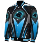 personalized carolina panthers mesh chest black crocs black varsity jacket best selling.webp