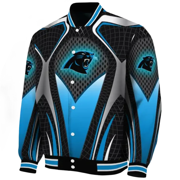 personalized carolina panthers mesh chest black crocs black varsity jacket best selling.webp