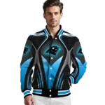 personalized carolina panthers mesh chest black crocs black varsity jacket best selling.webp