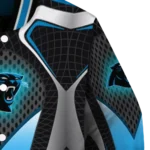 personalized carolina panthers mesh chest black crocs black varsity jacket best selling.webp
