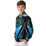 personalized carolina panthers mesh chest black crocs black varsity jacket best selling.webp