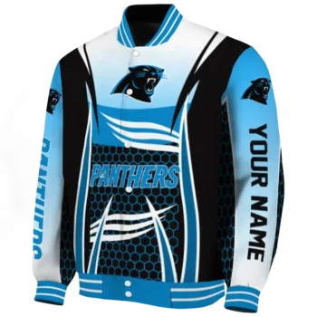 personalized carolina panthers mesh effect blue black varsity jacket best selling.webp