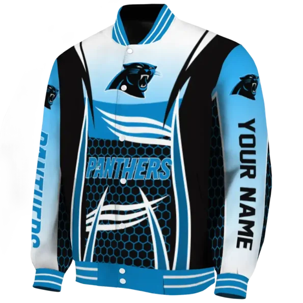 personalized carolina panthers mesh effect blue black varsity jacket best selling.webp