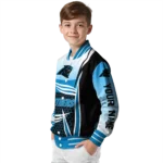 personalized carolina panthers mesh effect blue black varsity jacket best selling.webp