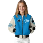 personalized carolina panthers razorback outline blue nude bomber jacket best selling