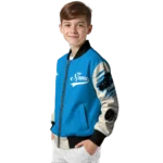 personalized carolina panthers razorback outline blue nude bomber jacket best selling