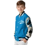personalized carolina panthers razorback outline blue nude varsity jacket best selling.webp