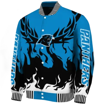 personalized carolina panthers winged blaze blue white varsity jacket best selling.webp