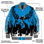 personalized carolina panthers winged blaze blue white varsity jacket best selling.webp