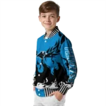 personalized carolina panthers winged blaze blue white varsity jacket best selling.webp