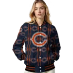 personalized chicago bears bolt stripe blue varsity jacket best selling.webp