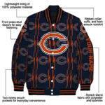 personalized chicago bears bolt stripe blue varsity jacket best selling.webp