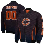 personalized chicago bears chevron arrow blue bomber jacket best selling