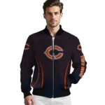 personalized chicago bears chevron arrow blue bomber jacket best selling